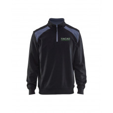Hacar Sweatshirt Bi-Colour met halve rits incl. logo HACAR